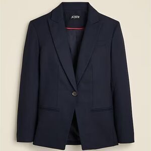 J. Crew Helena Linen Blend Blazer In Navy